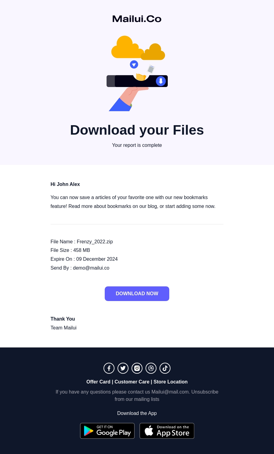 Download your files